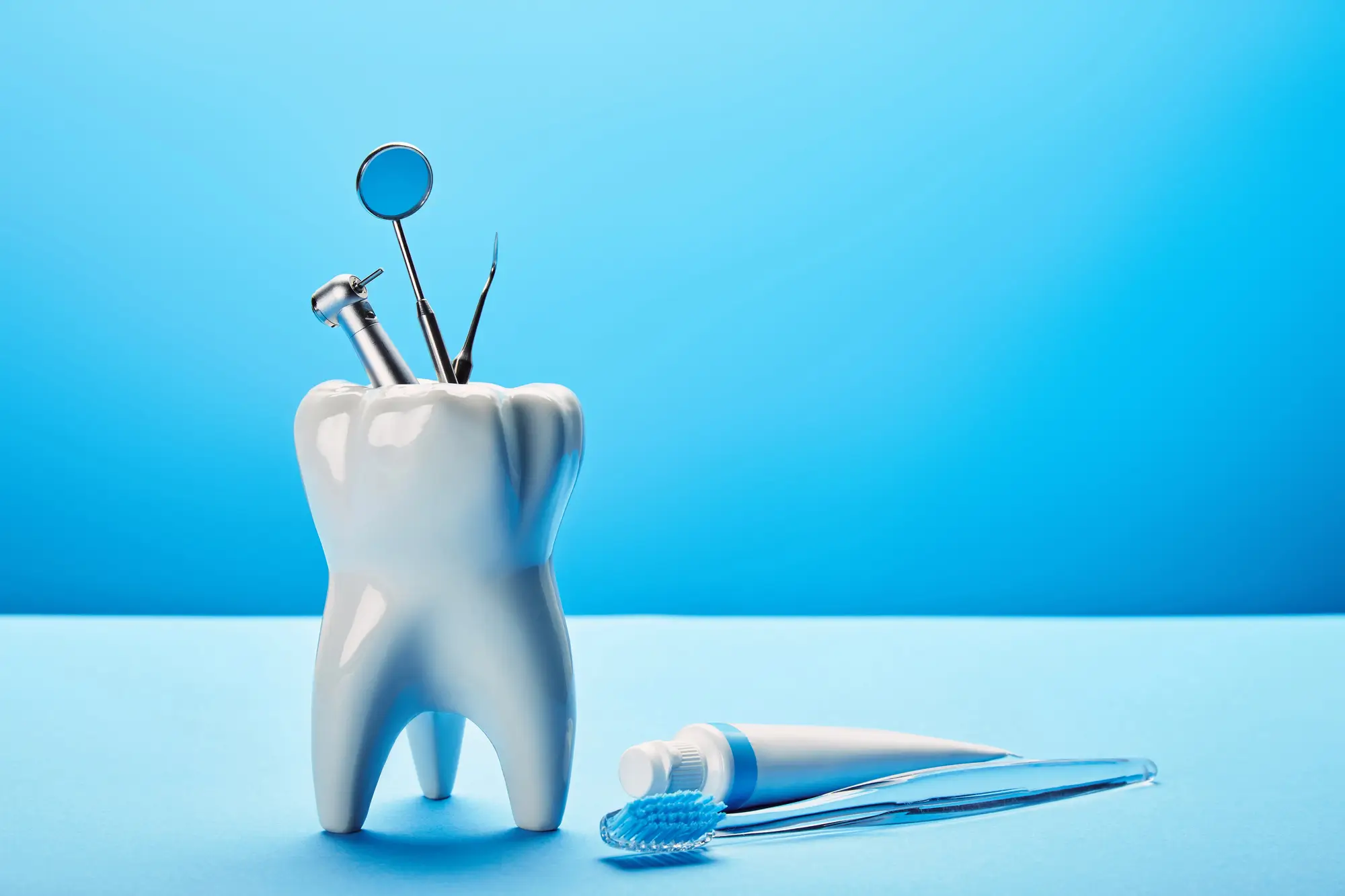 Dental Tools And Tooth Model Used By Dentist In Plymouth, Mi